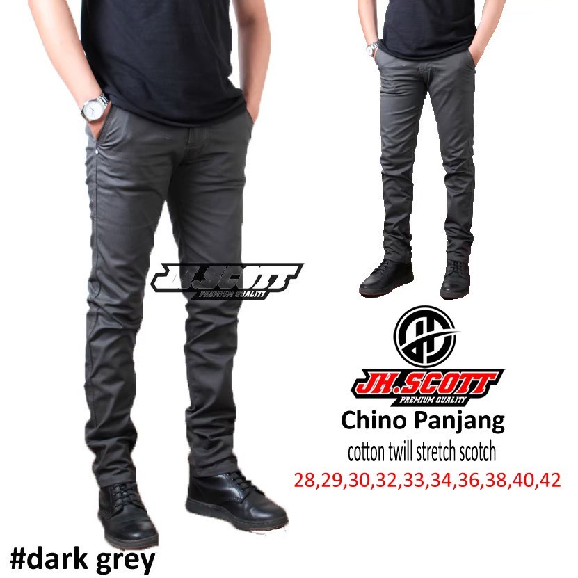 Celana Chino Panjang Pria Pensil Bahan Catton Twill Stretch Celana Chino Jumbo 28-42