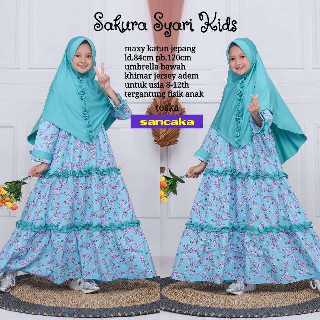 Sakura syar'i kids//ori sancaka