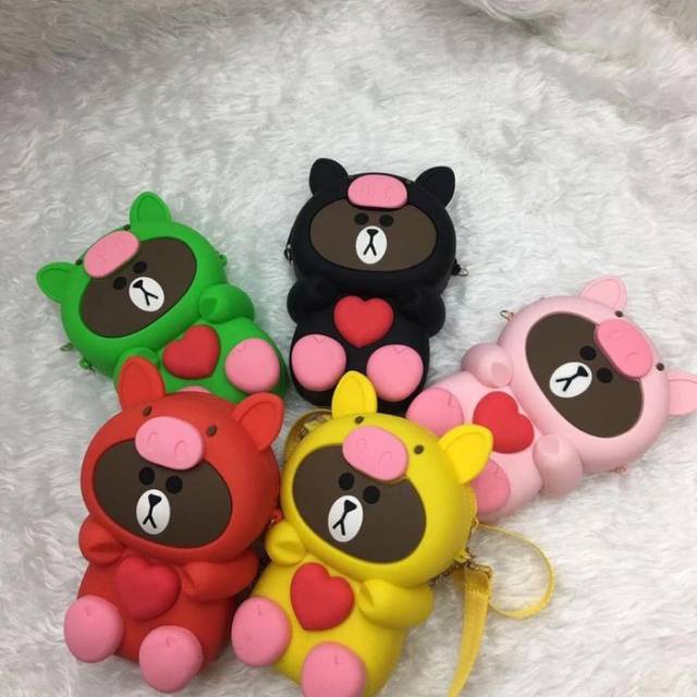 TAS IMPORT JELLY BAG KARAKTER LINE TAS MURAH