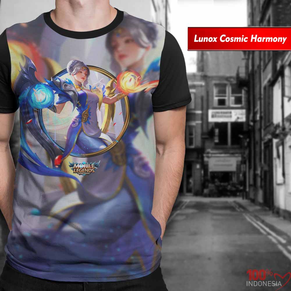 Distro Kaos Print 3D Mobile Legend Limited Lunox Cosmic Harmony  - Pusat Kaos Print
