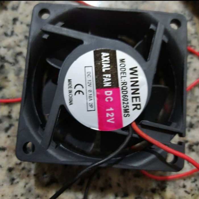 New cooling exhaust fan kipas pendingin dc 12v 12 volt 6cm 6x6cm 6 rayden