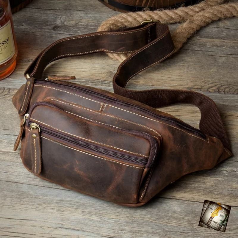 Tas Pinggang Kulit Asli TAS DADA TAS HP BARANG KECIL / Tas Kulit Pria Keren