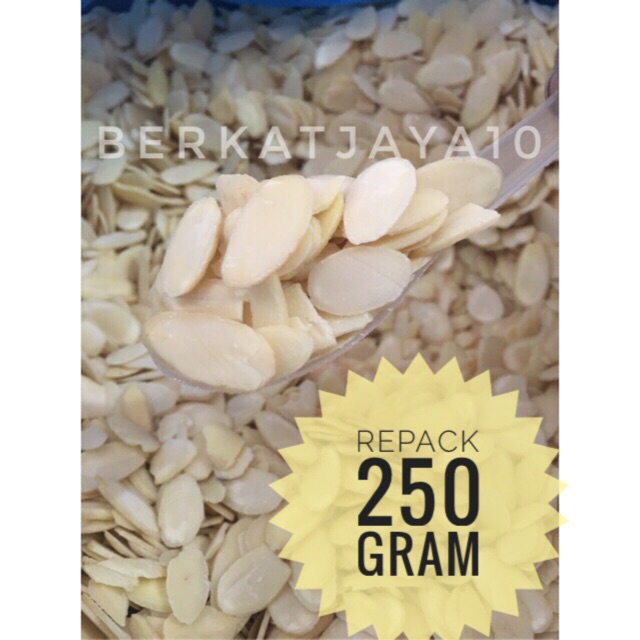 Almond Slice 250 Gram ALMONESIA USA Irisan Kacang Almond Kemasan Repack 250 gr