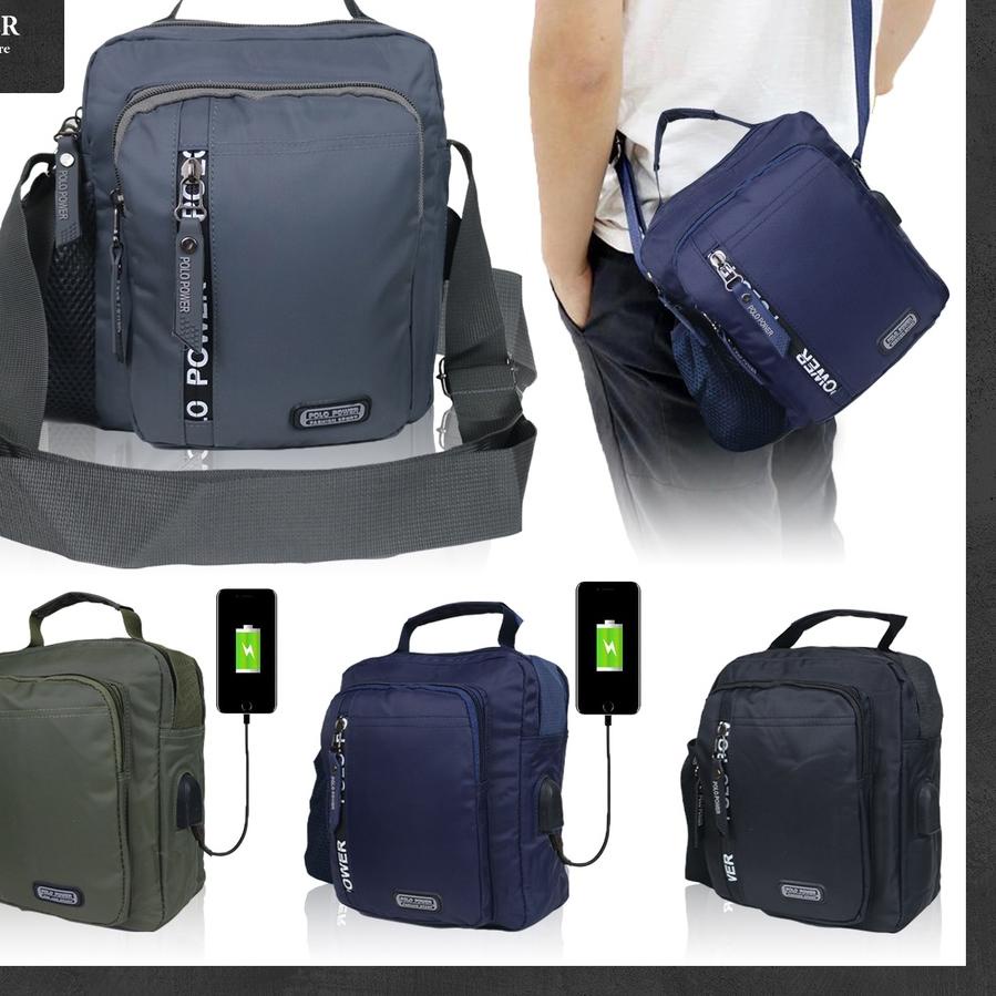 ℮ Polo Power Tas Selempang Pria Sling bag Trendy Import Tas Polo Original Tas Slempang Cowok Fashion