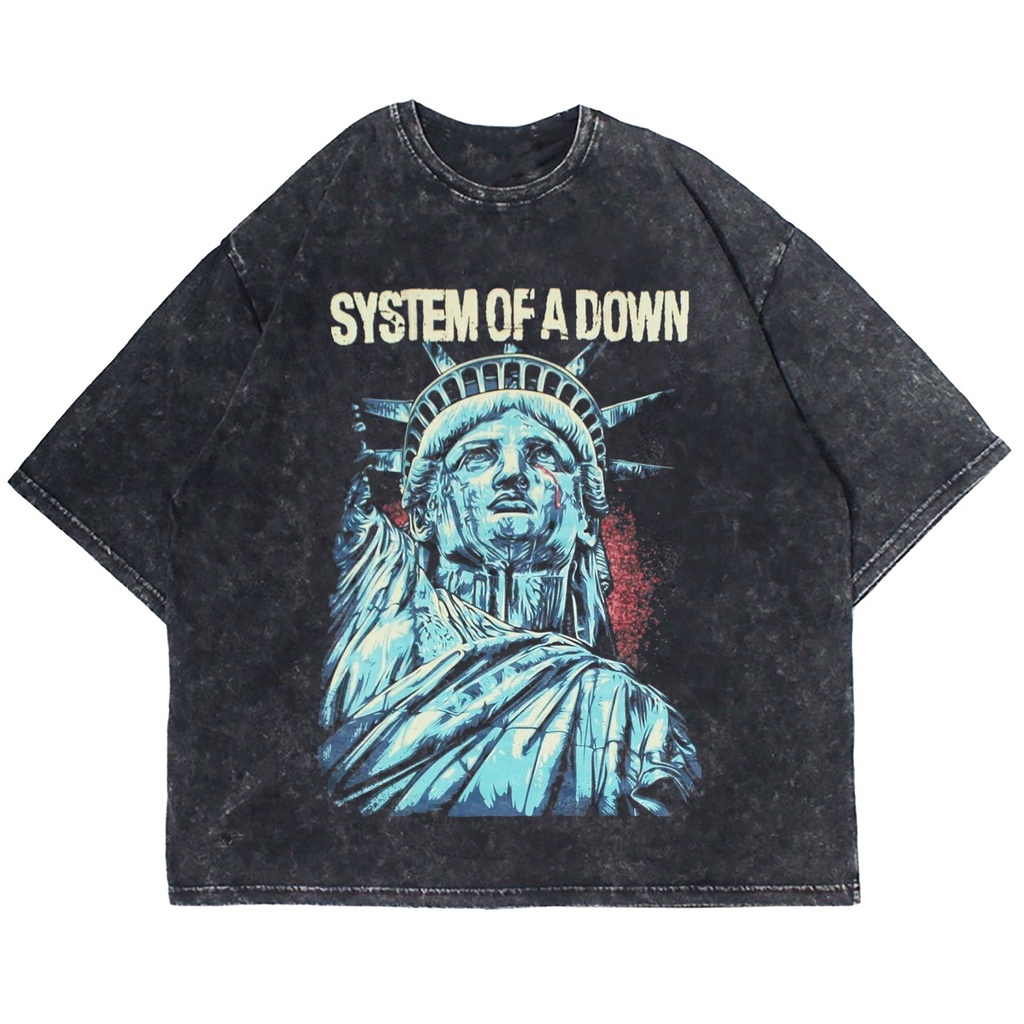 KAOS OVERSIZE SYSTEM OF A DOWN SUGAR WASHING VINTAGE TEE ( WASHING T-SHIRT )