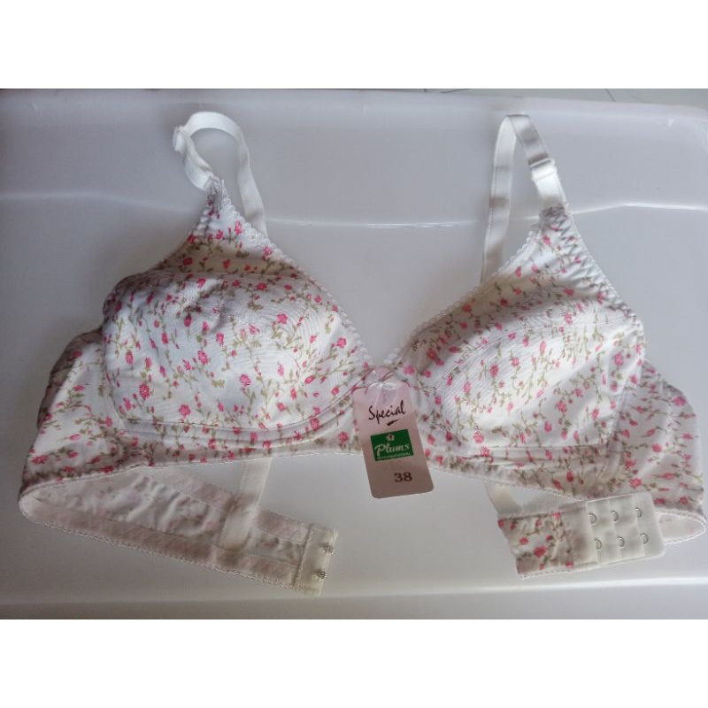 sport bra jumbo bh remaja plum ori motif cantik tanpa busa tanpa kawat