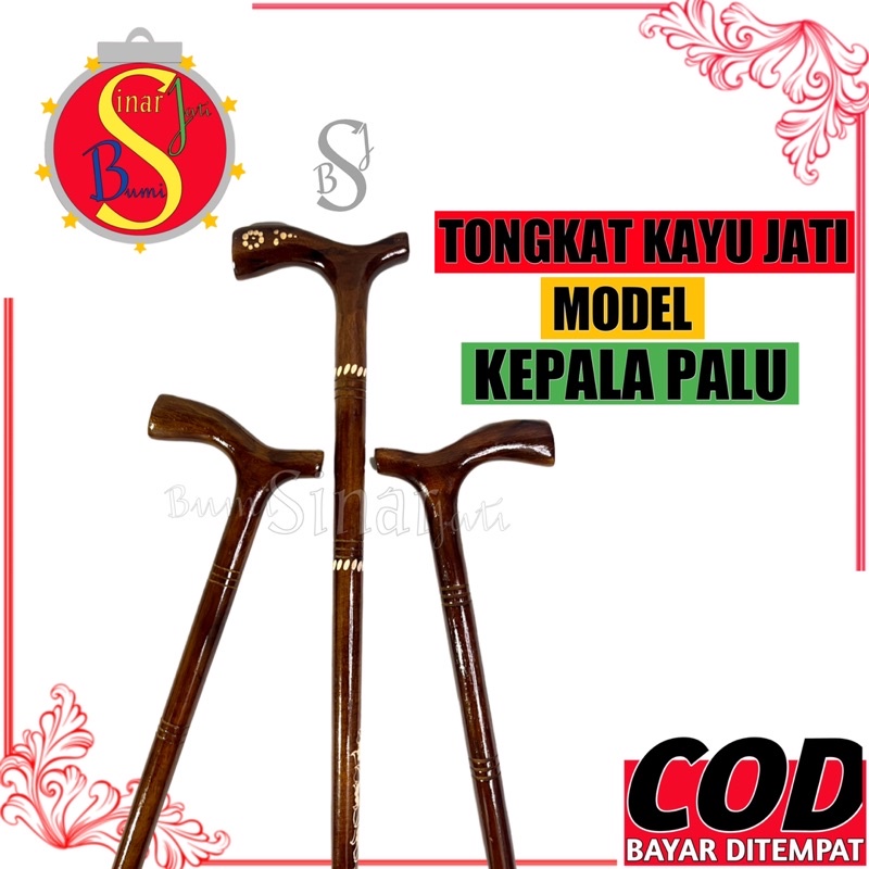 Original Tongkat Jalan - Tongkat Kayu - Tongkat Kayu Jati - Tongkat Mata Kaki 1 - Tongkat Jalan Kayu