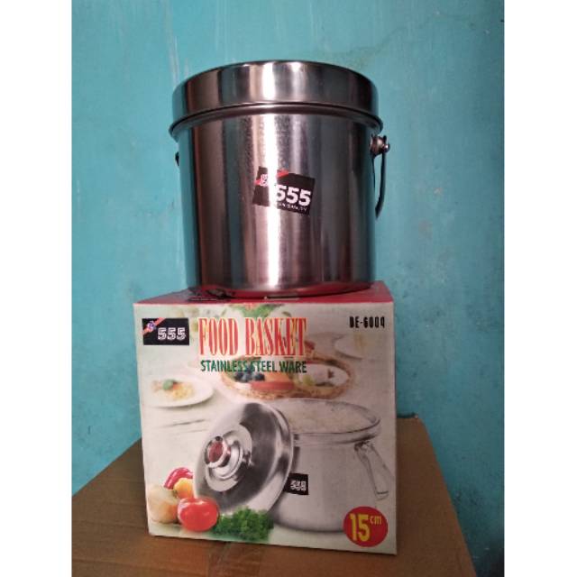 Rantang Makan/Food Basket Stainless steel ware 555 15 cm