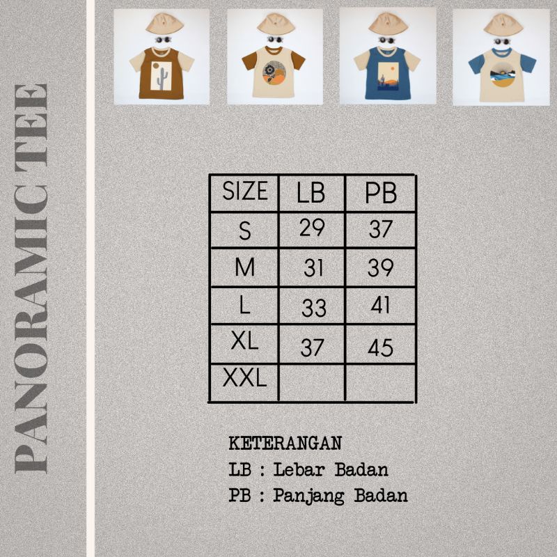 PANORAMIC TEE -  Promo 10.10 Anak Sablon Pemandangan Baju Bayi Premium Kids Cewek Cowok Laki Perempuan 1-6 Th