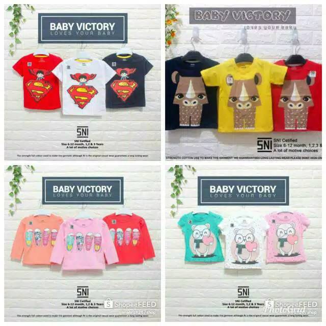 Grosir kaos baby victory minimal pembelian satu lusin