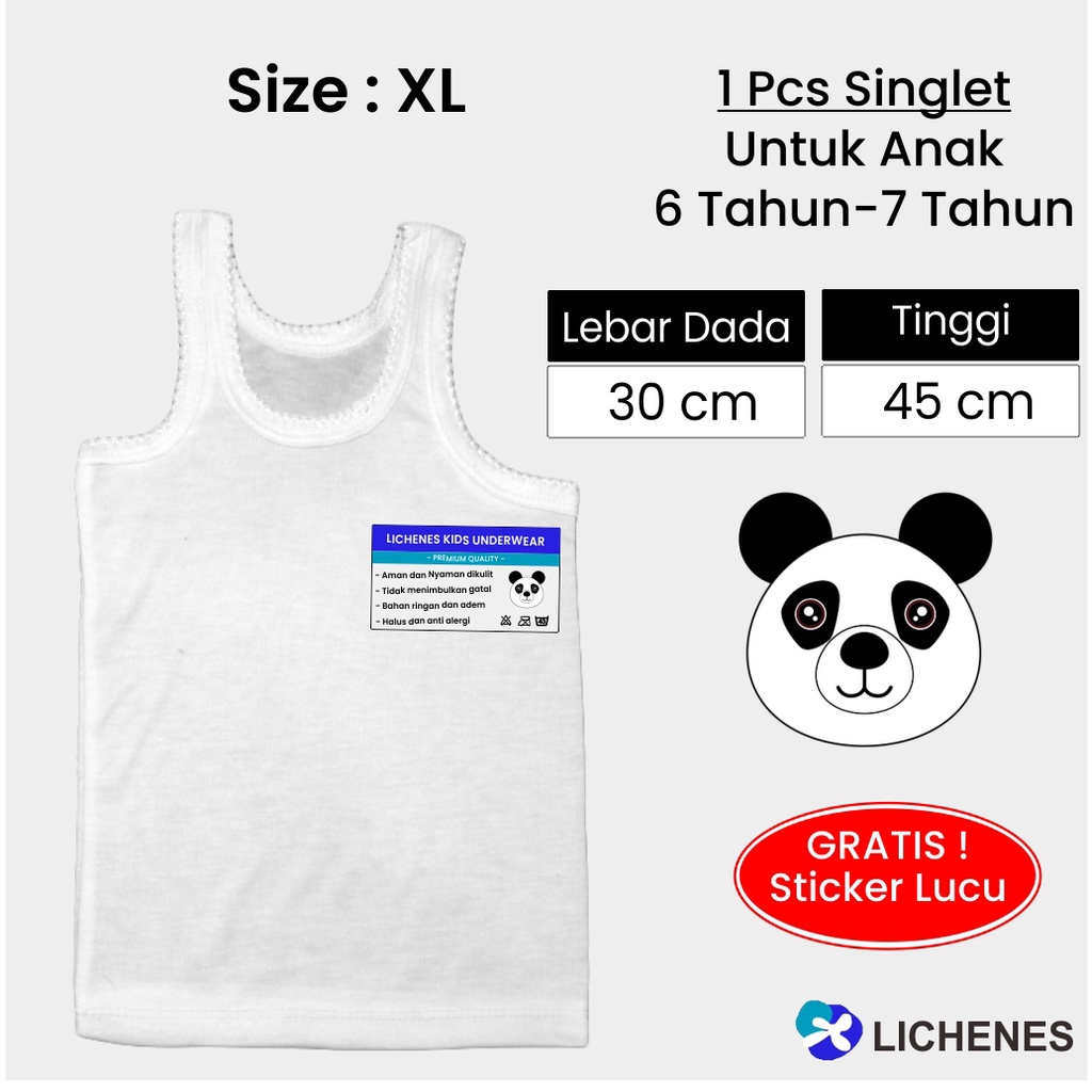 Kaos dalam anak singlet usia 1-7 thn (paket isi 5)