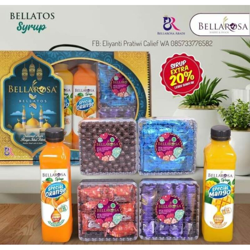 

Paketan kue kering Bellatos Sirup BELLAROSA