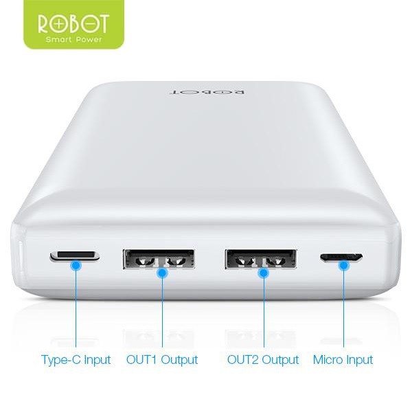 PowerBank ROBOT 20000mAh RT20 Dual Input &amp; Dual Output Original - Garansi Resmi 1 Tahun