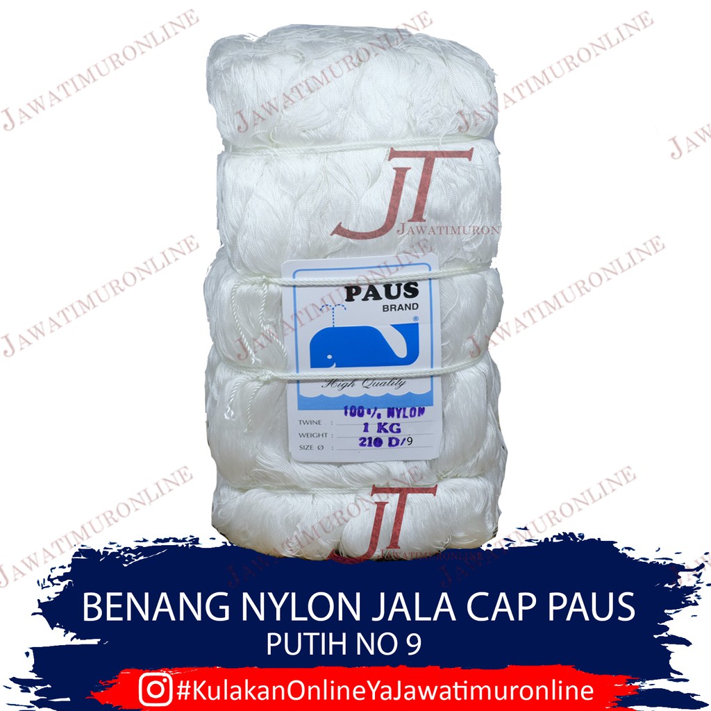 Benang Nilon - Benang Jahit Jala cap PAUS 9 Putih - Benang Nylon Jala