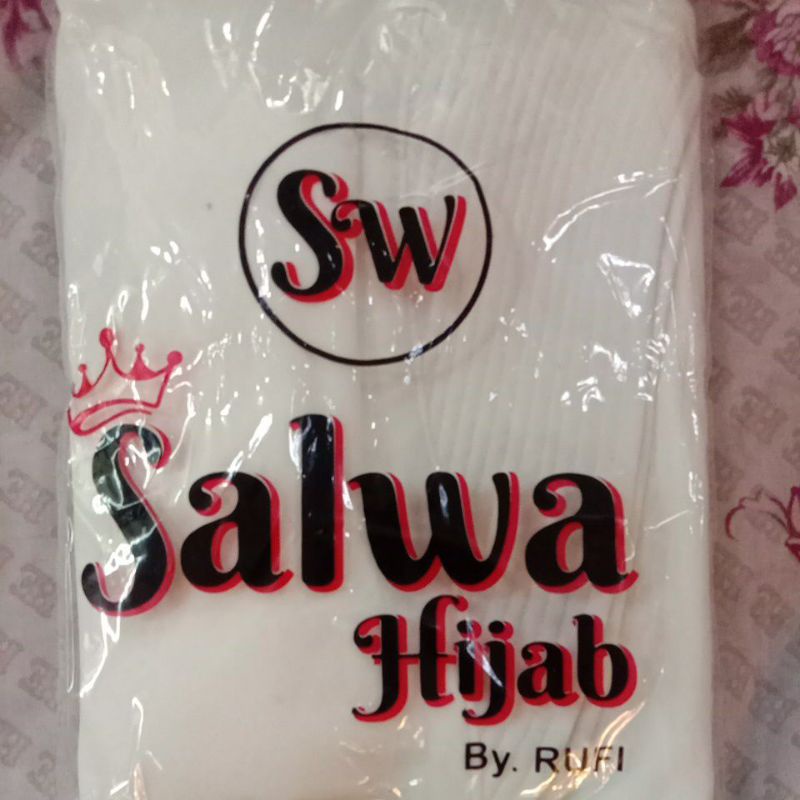 TERBARU!! KHIMAR 2LAYER BERSWAROSKY CHANEL-Putih tulang/BW