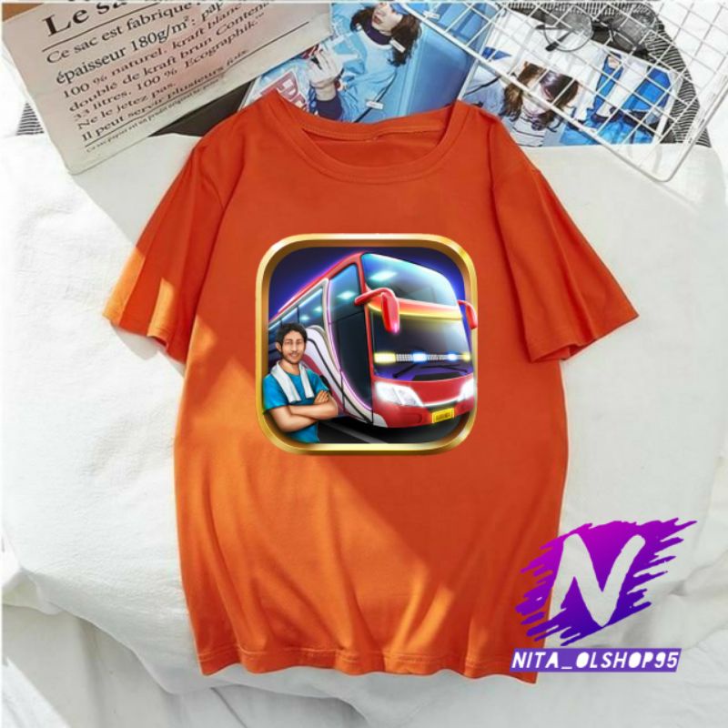 bus simulator baju kaos anak dan dewasa bus simulator