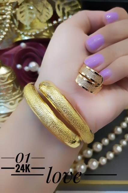 Xuping set perhiasan lapis emas 24k 0223i