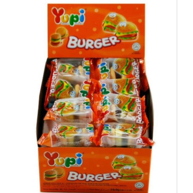 

YUPI BURGER PERMEN LUNAK BOX ISI 24PCS by flowsnack