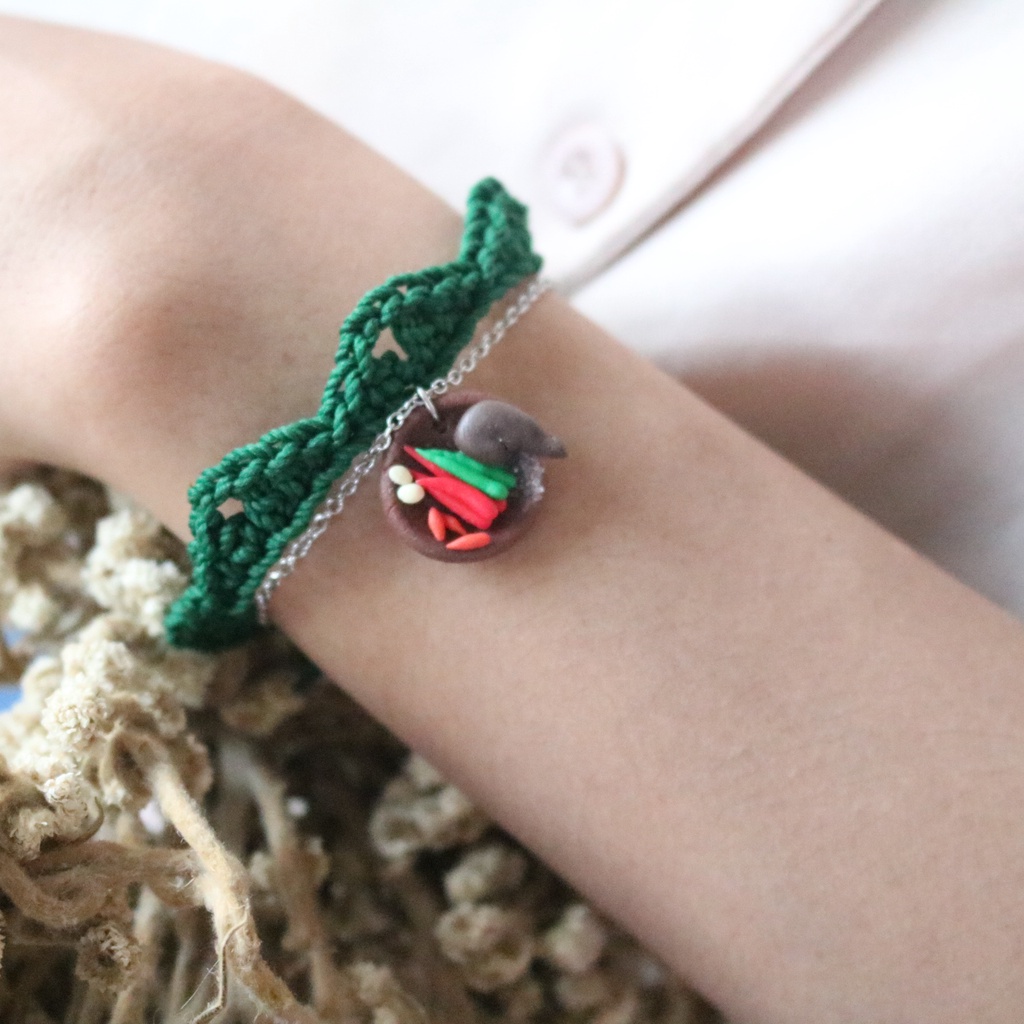 Gelang dan Anting Sambal by Pagi / Etnik / Kalung Handmade / Boho / Glass Bead / Korean Fashion / Beads Unik / Warna Warni Wanita