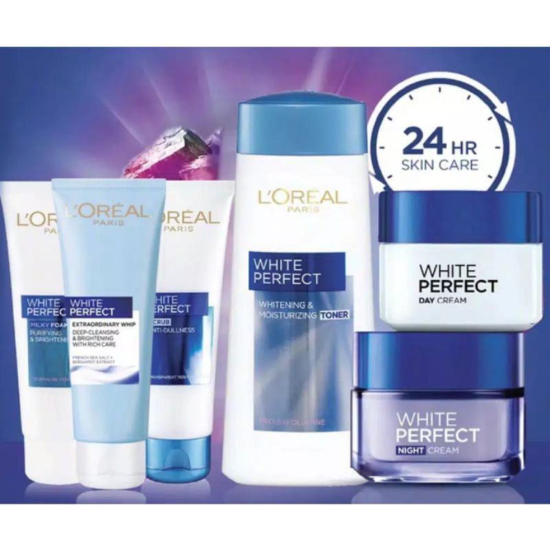 L'OREAL WHITE PERFECT CLINICAL DERM WHITE ESSENCE / DAY CREAM / NIGHT CREAM / TONER - LOREAL WHITE