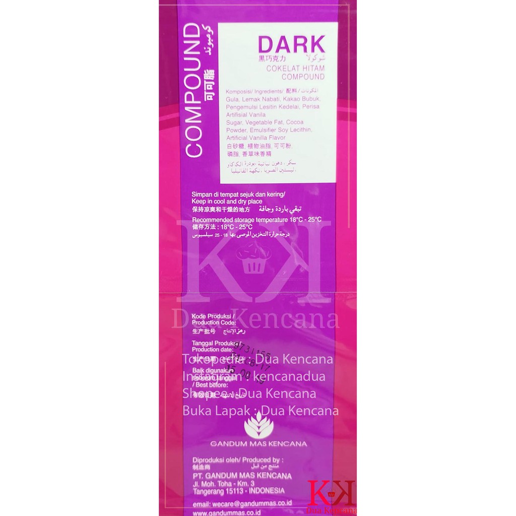 

Toko-Bahan-Kue- Colatta Dark Compound 1 Kg Coklat Hitam Compound Chocolate Collata -Terlengkap-