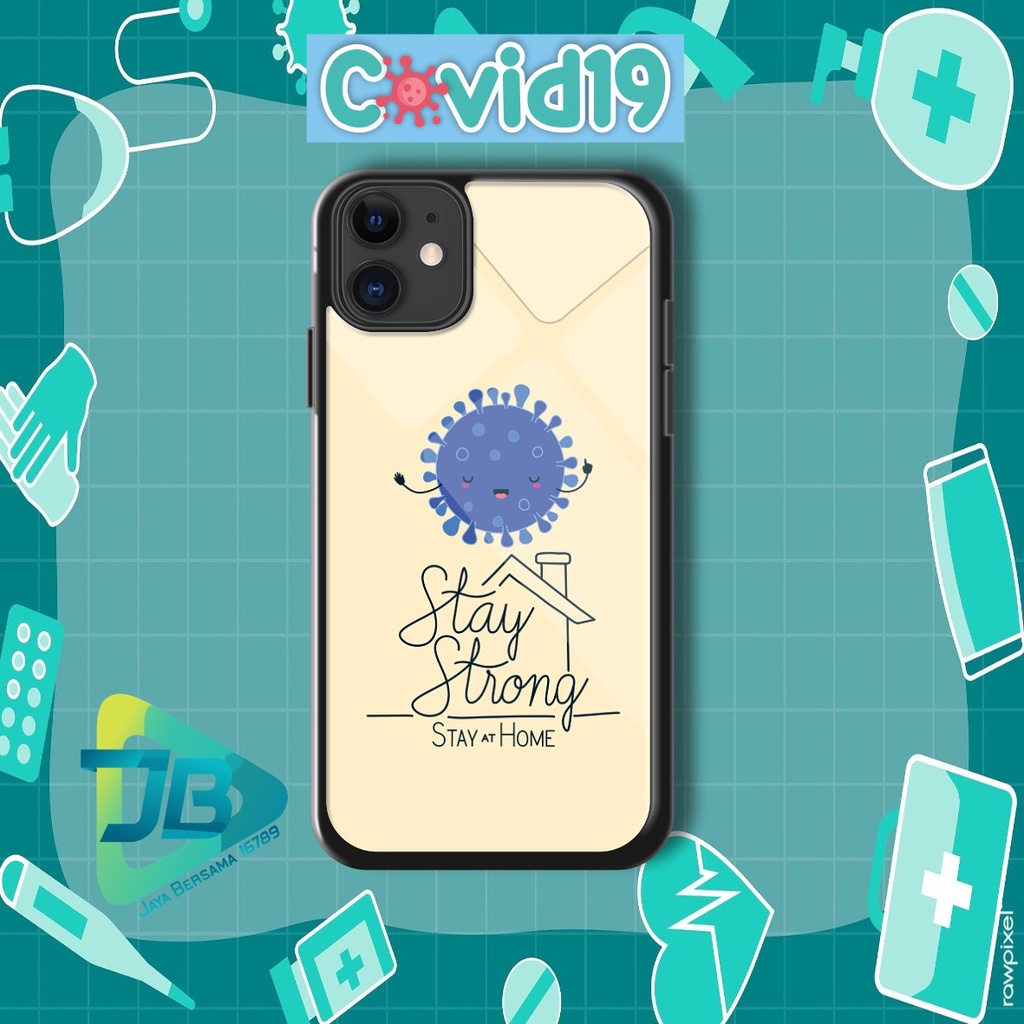 HARDCASE 2D GLOSSY COVID 19 OPPO VIVO XIAOMI SAMSUNG REALME IPHONE ALL TYPE JB4842