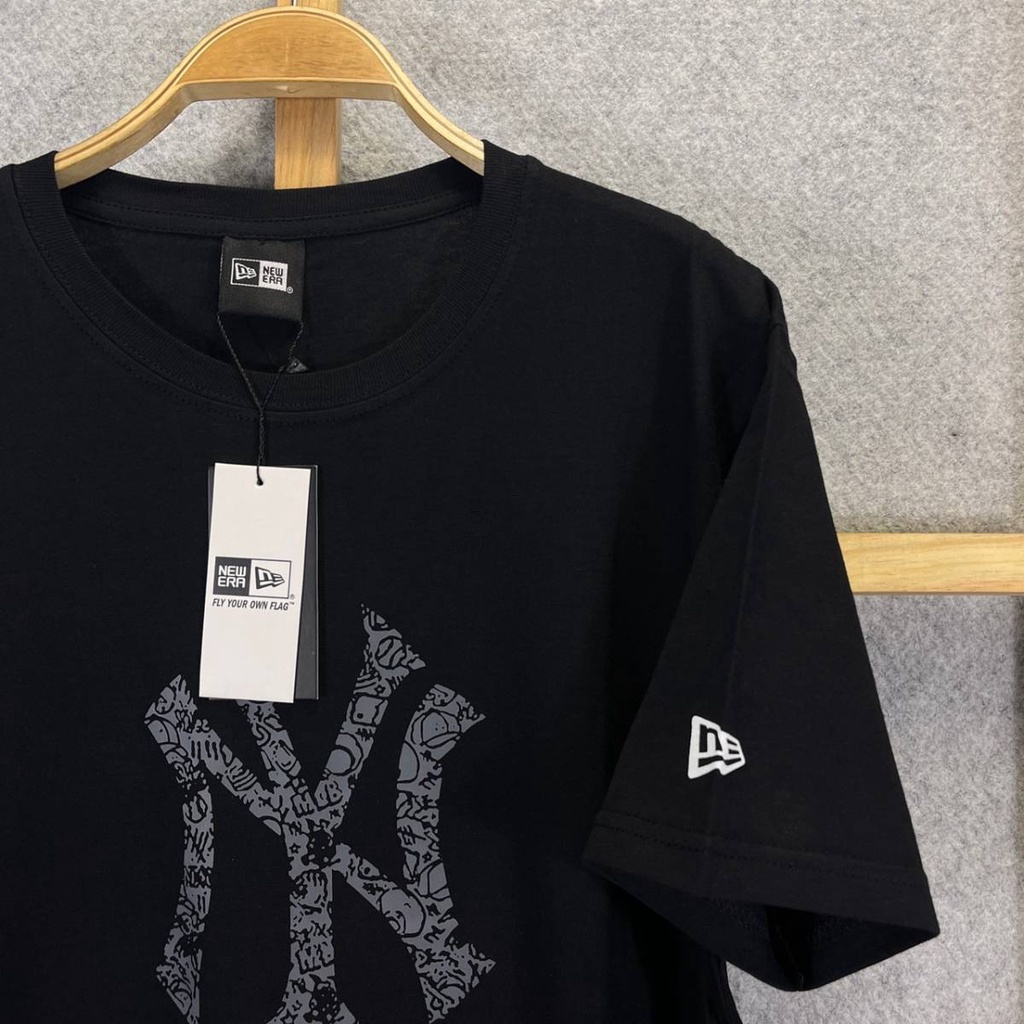 KAOS MLB YANKEES NY LOGO BATIK HITAM MIRROR FULLTAG