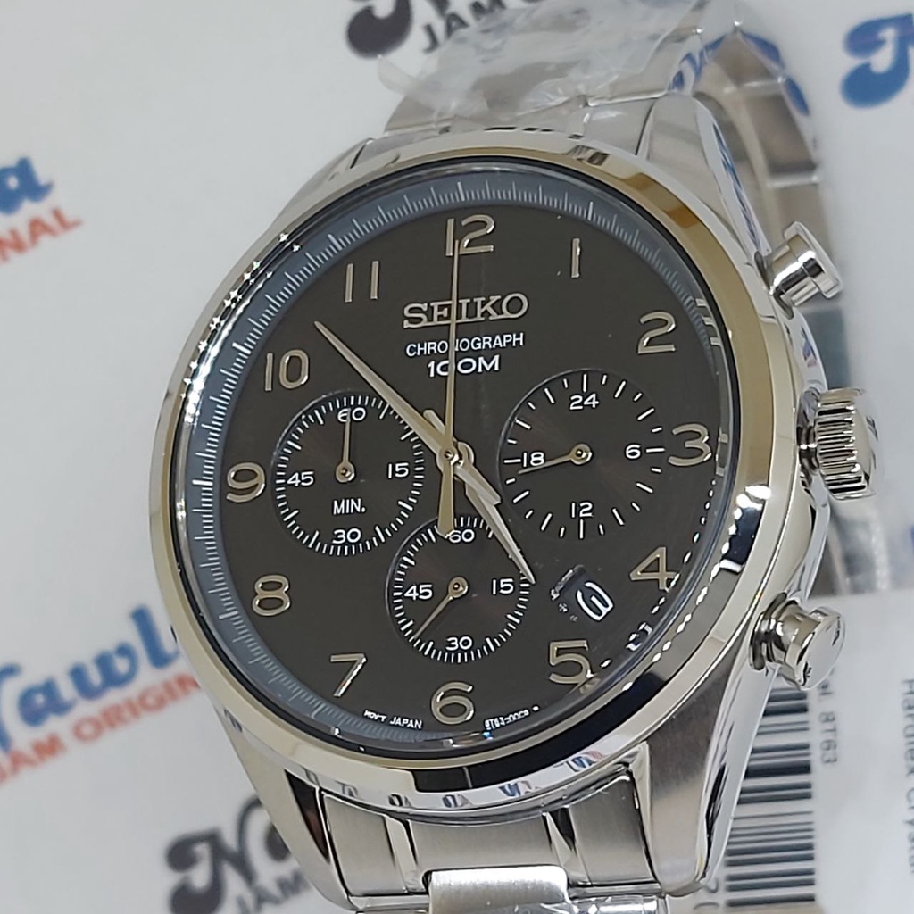 Seiko Quartz SSB295P1 Chronograph Black Dial - Jam Tangan Pria SSB295