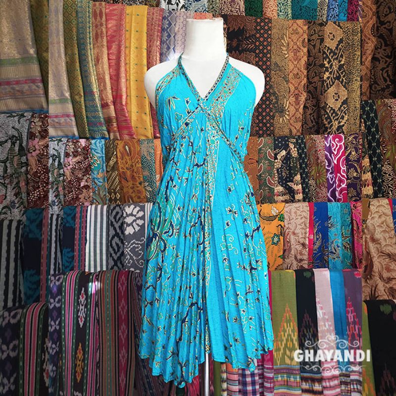 Gaun Pendek Wanita Seksi / Piramid Short Dress / Casual Dress Pendek Motif Batik / Dress Party Bali