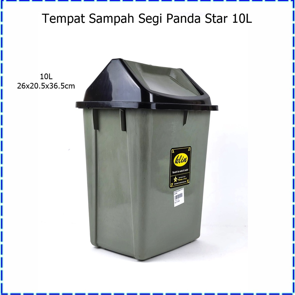 Tempat Sampah Tutup Segi 10L