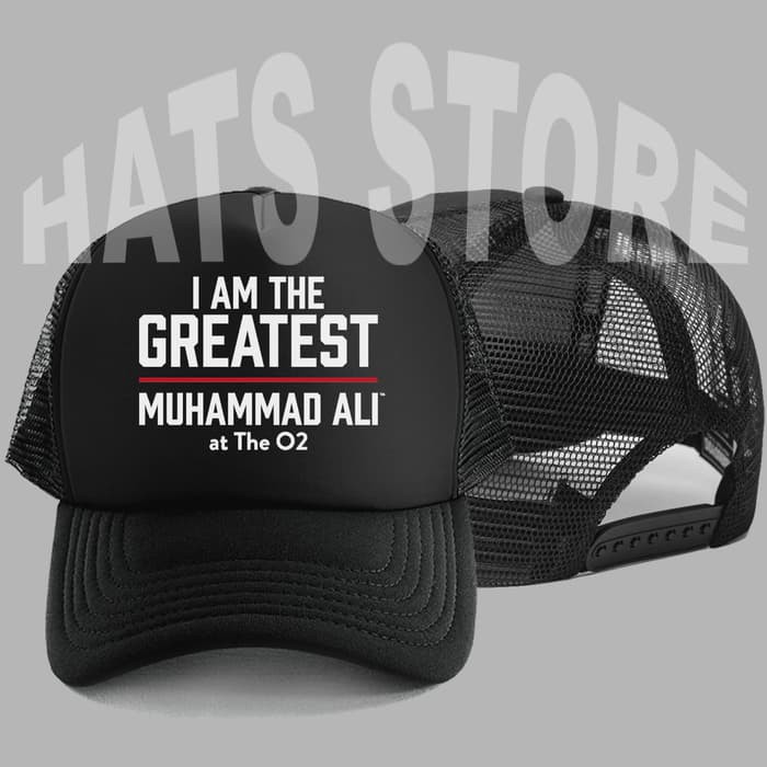 TOPI TRUCKER LOGO I AM THE GREATEST MUHAMMAD ALI