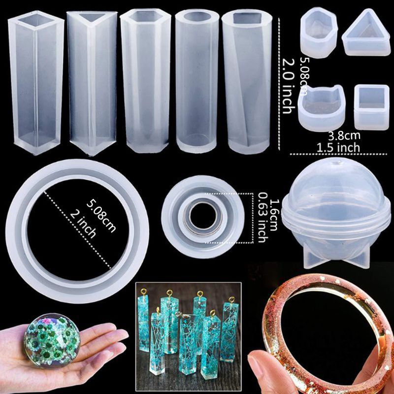 SIY  83Pcs/Set Crystal Epoxy Resin Mold Geometric Irregular Earrings Bracelet Pendant Casting Mould Handmade DIY Crafts Jewelry Making Tools