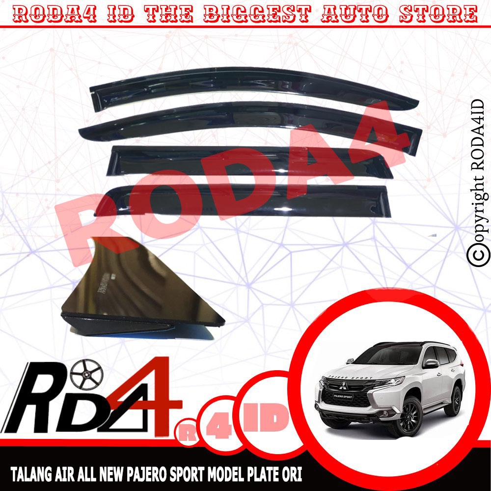 Talang Air All New Pajero Sport 2016 Up Model Flat ORI Side Visor