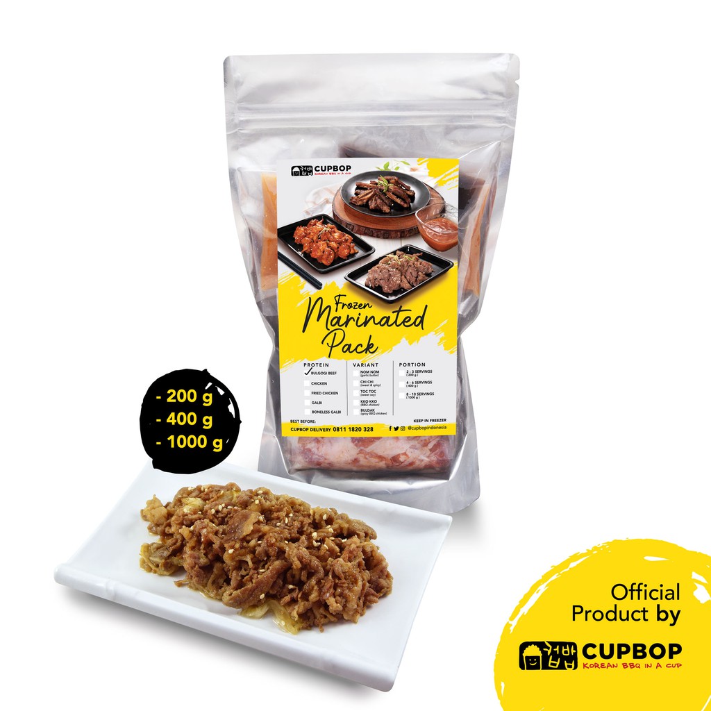 

Cupbop Frozen Marinated Bulgogi Beef