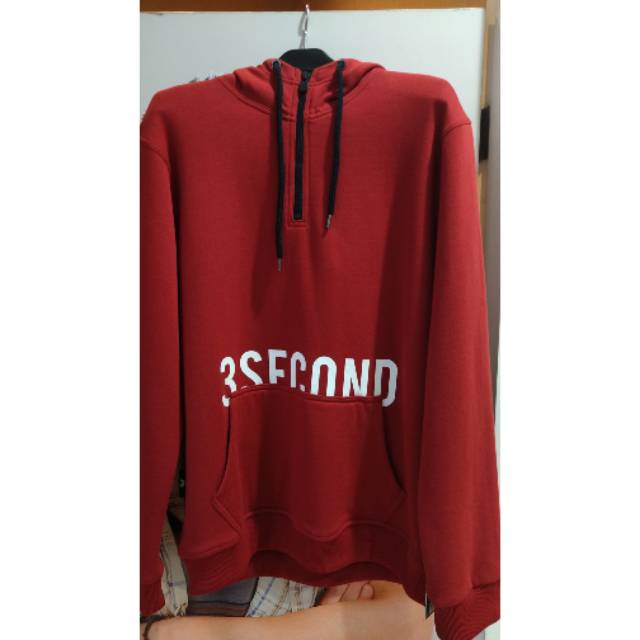 3Second Sweater Hoodie tangan panjang