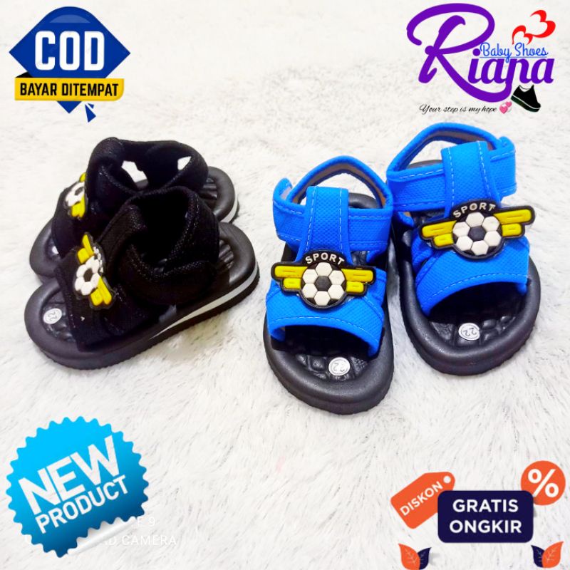 Sandal bayi sandal gunung motif sport usia 8-18 Bulan