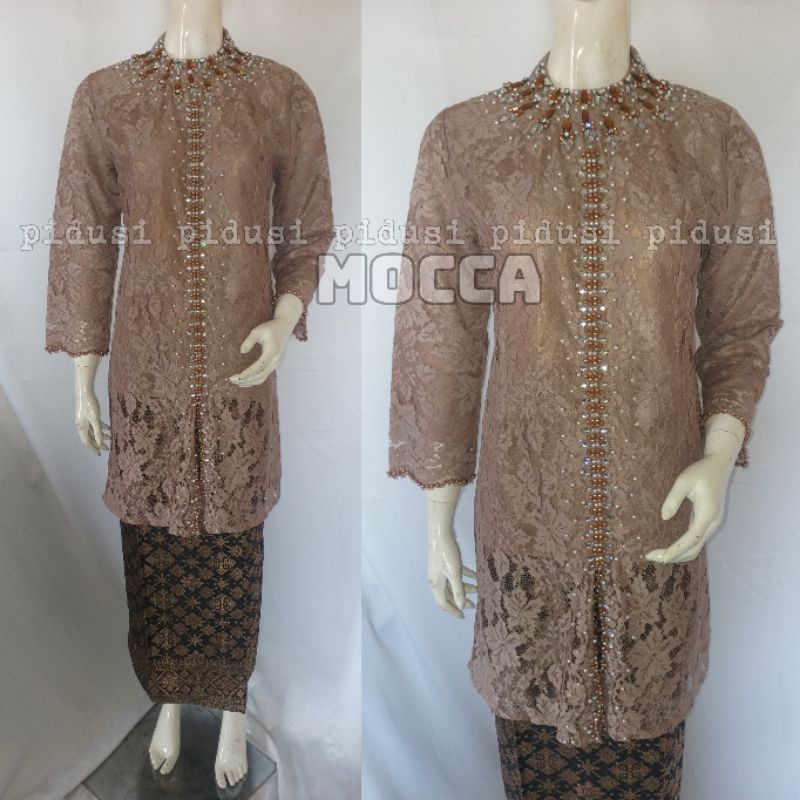 Terbaru set tunik brokat payet tabur / tunik brokat exclusive / kebaya pesta