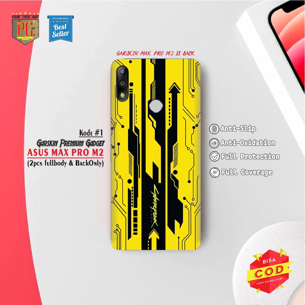 Garskin Asus Max Pro M2 Skin Premium Motif Cyberpunk(Isi 2pcs)