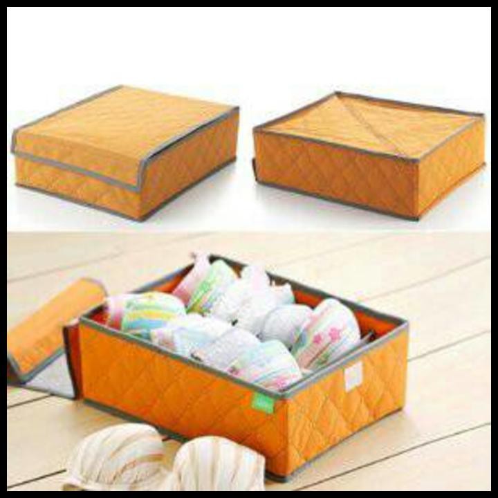 DISKON ORGANIZER TEMPAT SIMPAN UNTUK BH/BEHA/ BRA - UNDERWEAR STORAGE BOX BH - HIJAU MUDA 