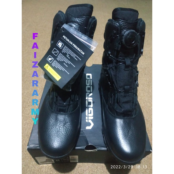 SEPATU ASLI JATAH TNI TALI PUTAR VIGOROSO/SEPATU TALI PUTAR ORI  VIGOROSO/SEPATU PDL ASLI JATAH TNI/