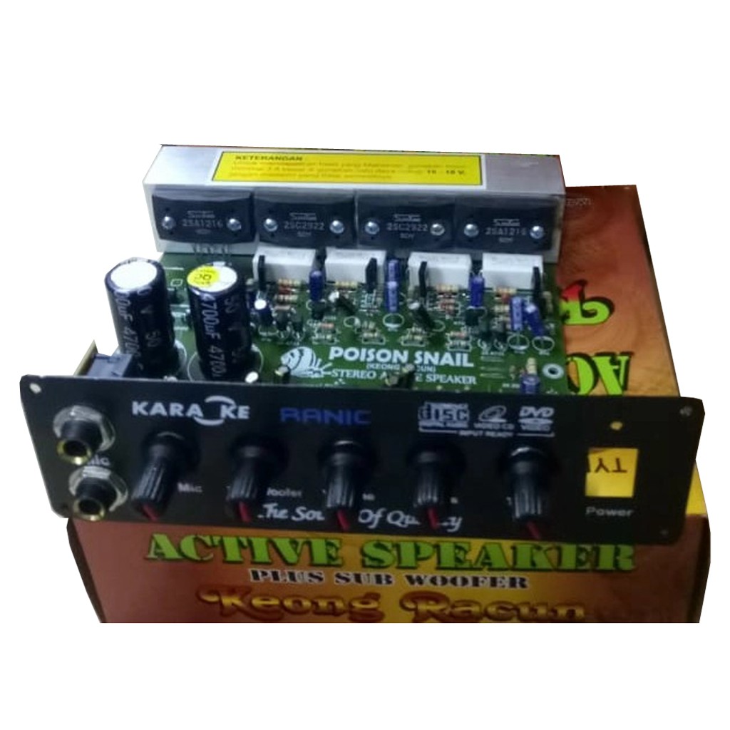 Kit Aktif Speaker Streo Plus Subwoofer Keong Racun