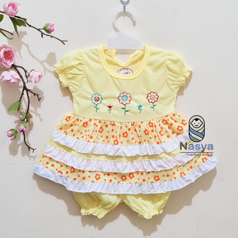 [N-066] Setelan baju dan celana pendek bayi - motif lucu