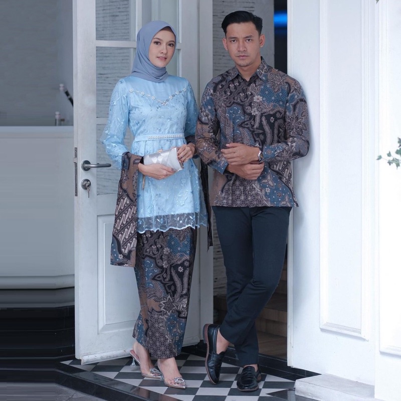 Jual Produk Terbaru Batik Couple Kebaya Modern Kebaya Tunangan Lamaran Baju Wisuda Batik