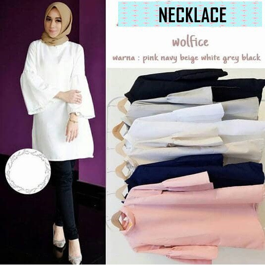NECKLACE WOLFICE  | tanah abang | tas slempang | baju kekinian | lengan panjang |