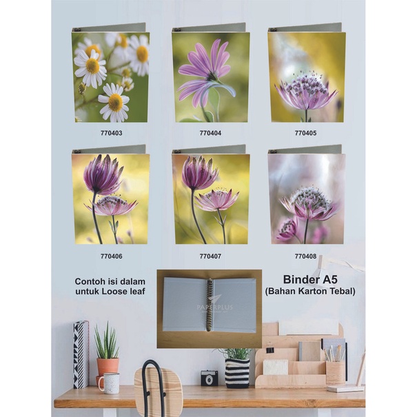 

Binder A5 / Binder Note A5 / Bunga / Set 2921