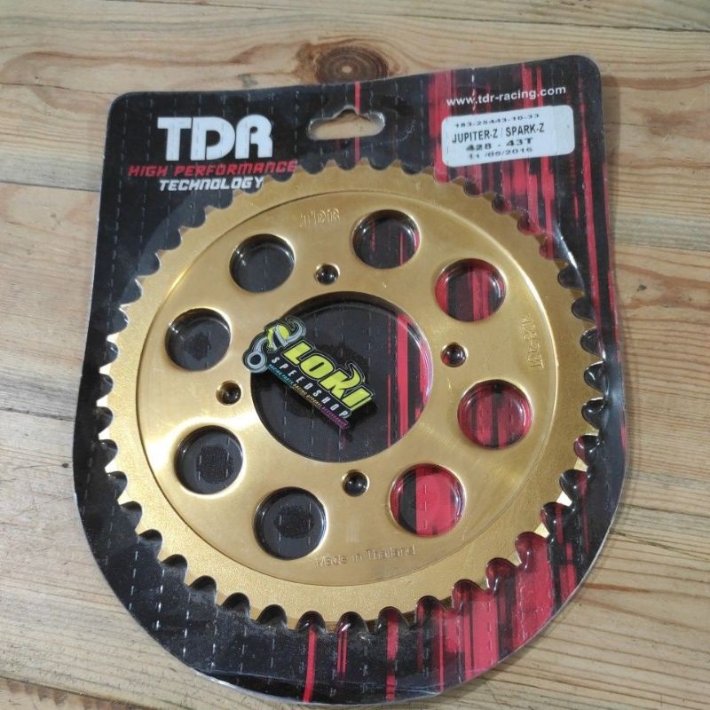 Gir Gear Belakang TDR Gold Yamaha Jupiter Rxking Fizr F1zr 428 33 34 35 36 37 38 39 40 41-428-43 Gold