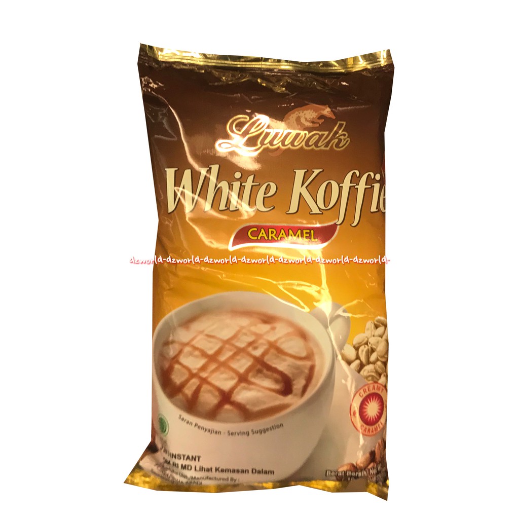 Luwak White Coffe Caramel Kopi Instan Kombinasi Krimer Non Susu &amp; Gula Isi 10 Sachet