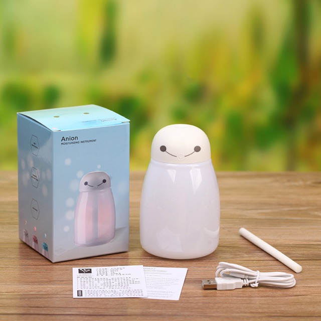 Taffware Baymax Mini LED RGB Humidifier USB 400ml - Pink