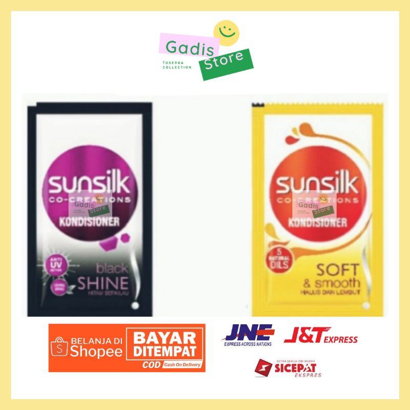CONDITIONER SUNSILK KUNING DAN HITAM (5ML X 12 SACHET) KONDISIONER SUNSILK