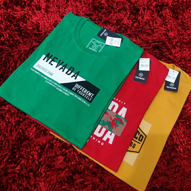 Terbaru COD | Kaos nevada diskon 3pcs 100 ribu | Kaos distro pria | Kaos nevada terlaris | Baju kaos